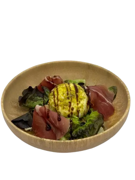 burrata avec jambon